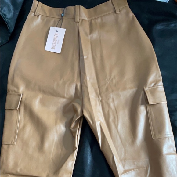NEW Missguided Toffee Tall Faux leather Cargo Pants | BRAND NEW-NEVER WORN‼️ - Picture 9 of 12